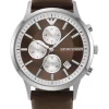 Buy 😀 Emporio Armani Chronograph AR11490 ⌚ Watch In Brown 😀
