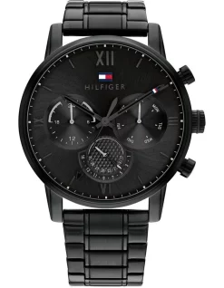 Best deal β€οΈ Tommy Hilfiger Sullivan Ip Black Steel Men's Black Chronograph β Watch π