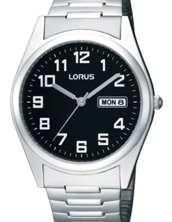 Coupon 🌟 Lorus Black Dial 38mm Silver Daywear ⌚ Watch RXN13CX 9 ❤️