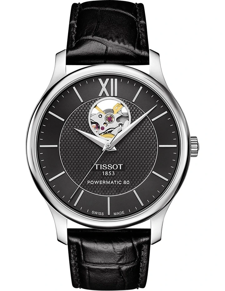 Best Sale β Tissot Tradition Powermatic 80 Open Heart T0639071605800 Automatic β Watch In Black π