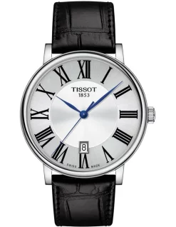 Promo 🎉 Tissot Carson Premium T1224101603300 ⌚ Watch In Black Leather 😉