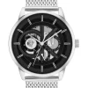 Wholesale 🔔 Calvin Klein Modern Skeleton Men's Qtz Multifunction ⌚ Watch 25200213 In Black/Stainless Steel 🧨