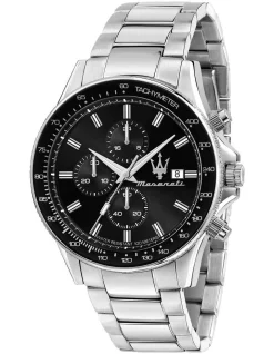 Buy ✨ Maserati Sfida Black R8873640015 ⌚ Watch In Silver 😍