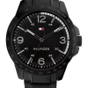 Flash Sale ❤️ Tommy Hilfiger Tony Ionic Plated Steel Gent's ⌚ Watch In Black 🛒