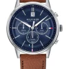 Best reviews of ⭐ Tommy Hilfiger Multi-Function Light Brown Leather Men's ⌚ Watch 🔥